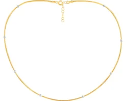 Złoty naszyjnik elastyczny - kulki