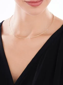 Złoty naszyjnik elastyczny - kulki