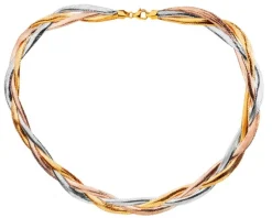 Złoty naszyjnik elastyczny z zapięciem