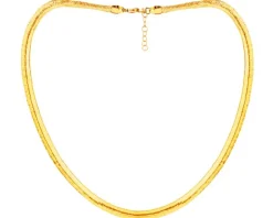 Złoty naszyjnik elastyczny z zapięciem