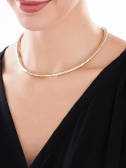 Złoty naszyjnik elastyczny z zapięciem