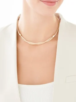 Złoty naszyjnik elestyczny z zapięciem