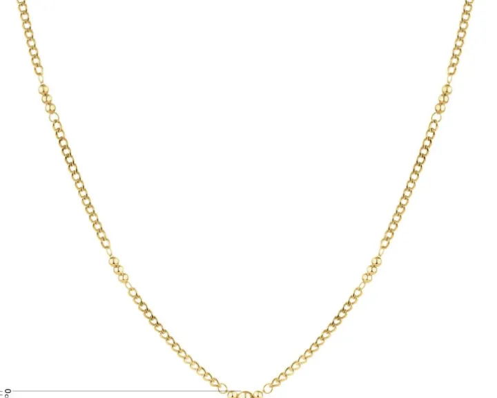 Złoty naszyjnik, pancerka - kulki