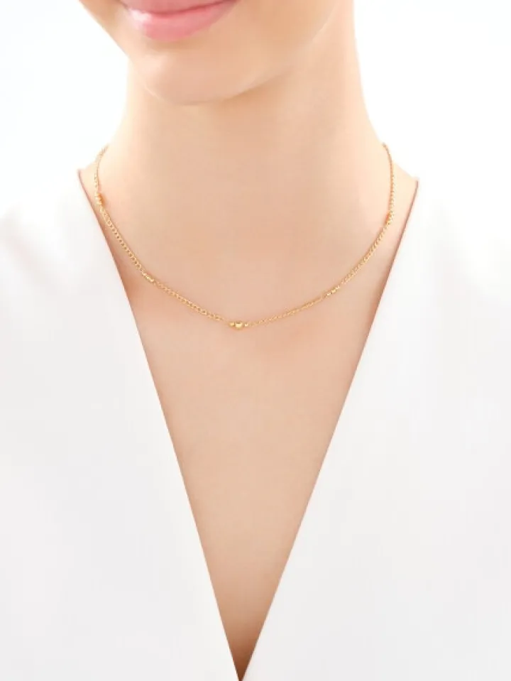 Złoty naszyjnik, pancerka - kulki