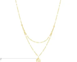 Złoty naszyjnik, skręcone blaszki - drzewko