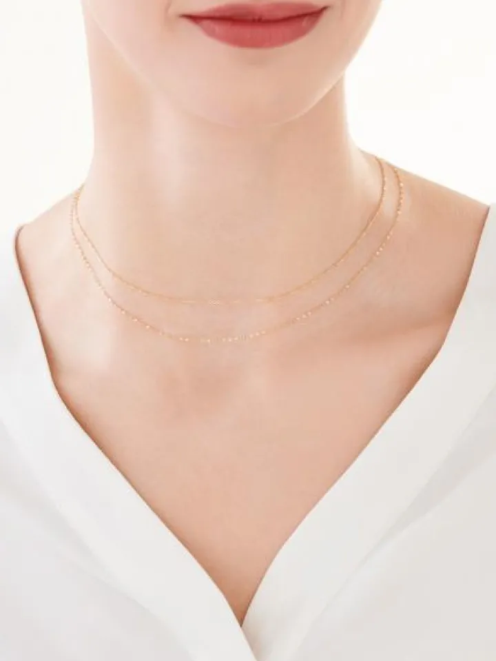 Złoty naszyjnik, skręcone blaszki, ankier