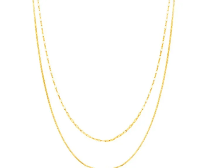 Złoty naszyjnik, skręcone blaszki, pancerka