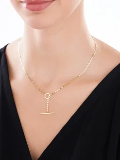 Złoty naszyjnik, skręcone blaszki - koło