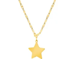 Złoty naszyjnik, skręcone blaszki - gwiazda