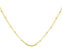 Złoty naszyjnik, skręcone blaszki - kulki