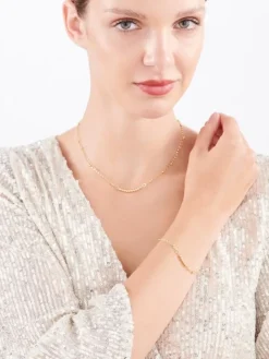 Złoty naszyjnik, skręcone blaszki - kulki