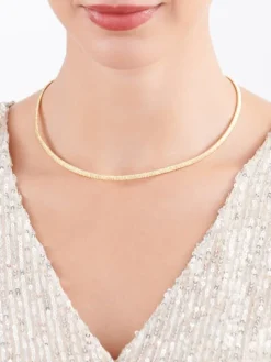 Złoty naszyjnik sztywny