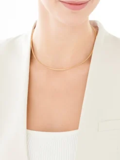 Złoty naszyjnik sztywny z zapięciem