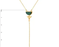 Złoty naszyjnik z agatem