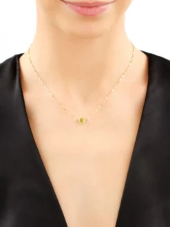 Złoty naszyjnik z cyrkonią