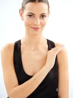 Złoty naszyjnik z cyrkonią