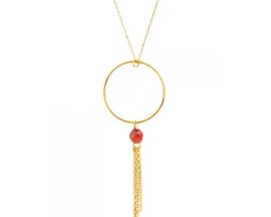 Złoty naszyjnik z cyrkonią