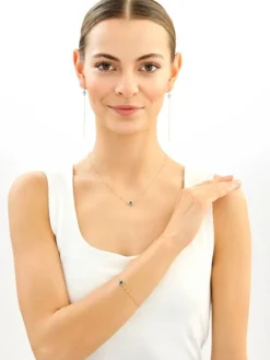 Złoty naszyjnik z cyrkonią