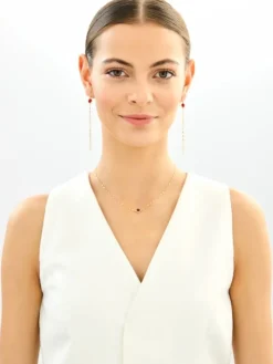 Złoty naszyjnik z cyrkonią