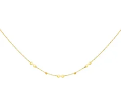 Złoty naszyjnik z cyrkonią, ankier - nieskończoności