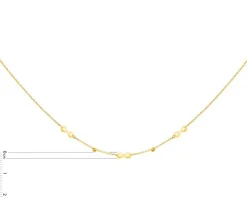 Złoty naszyjnik z cyrkonią, ankier - nieskończoności