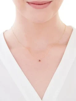 Złoty naszyjnik z cyrkonią, ankier