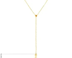 Złoty naszyjnik z cyrkonią, ankier - nieskończoność