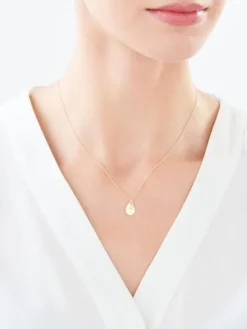 Złoty naszyjnik z cyrkonią - I love you