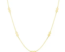 Złoty naszyjnik z cyrkonią, ankier - nieskończoność