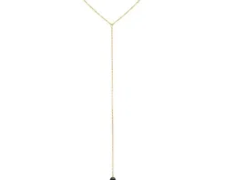 Złoty naszyjnik z cyrkonią, ankier