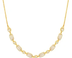 Złoty naszyjnik z cyrkoniami