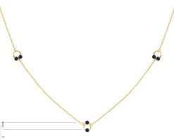 Złoty naszyjnik z cyrkoniami, ankier