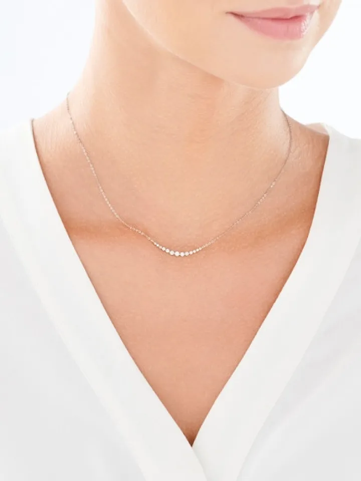 Złoty naszyjnik z cyrkoniami, ankier - koła