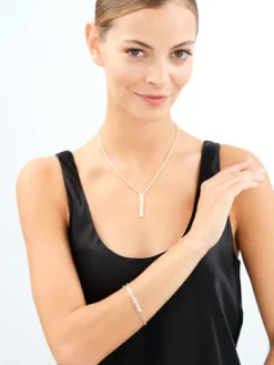 Złoty naszyjnik z cyrkoniami