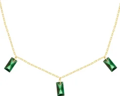 Złoty naszyjnik z cyrkoniami