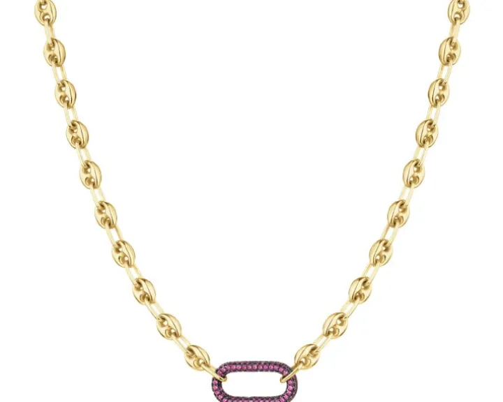 Złoty naszyjnik z cyrkoniami