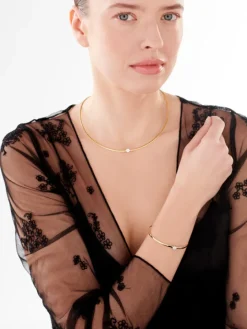 Złoty naszyjnik z cyrkoniami