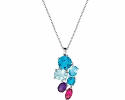 Złoty naszyjnik z cyrkoniami, ankier