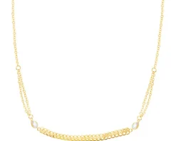 Złoty naszyjnik z cyrkoniami, ankier