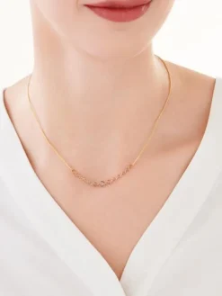 Złoty naszyjnik z cyrkoniami