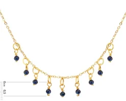 Złoty naszyjnik z cyrkoniami, ankier