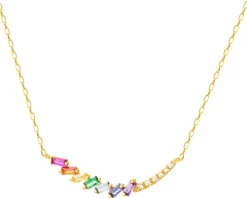 Złoty naszyjnik z cyrkoniami, ankier