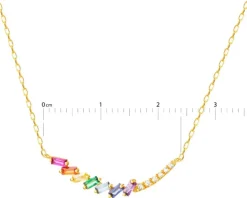 Złoty naszyjnik z cyrkoniami, ankier