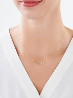 Złoty naszyjnik z cyrkoniami, ankier