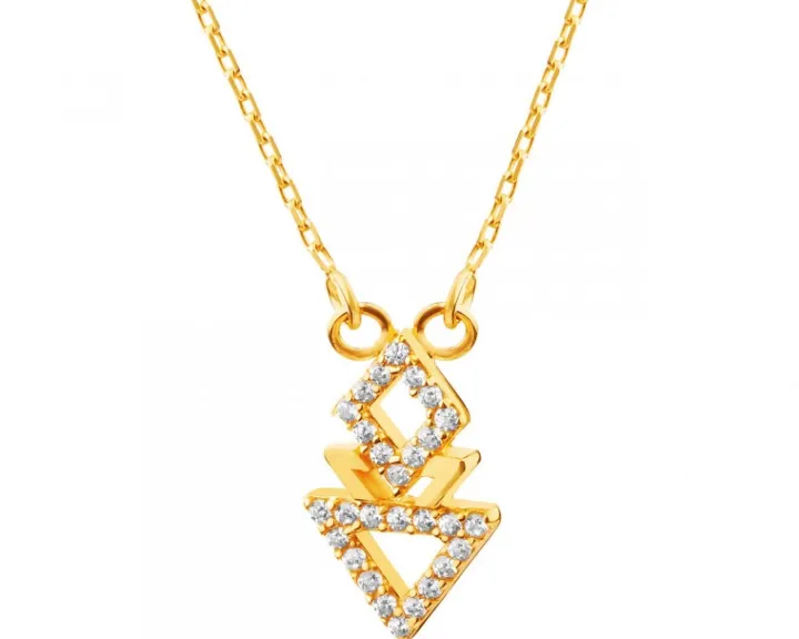 Złoty naszyjnik z cyrkoniami