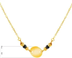 Złoty naszyjnik z cyrkoniami, ankier - koło