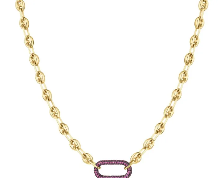 Złoty naszyjnik z cyrkoniami