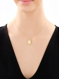 Złoty naszyjnik z cyrkoniami - łezka