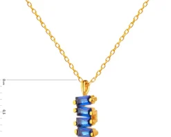 Złoty naszyjnik z cyrkoniami, ankier