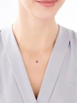 Złoty naszyjnik z cyrkoniami, ankier